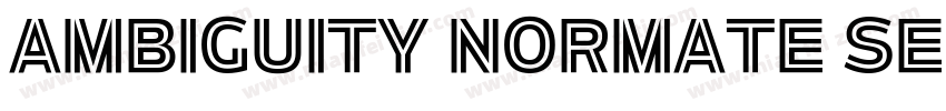 Ambiguity Normate SemiBold字体转换